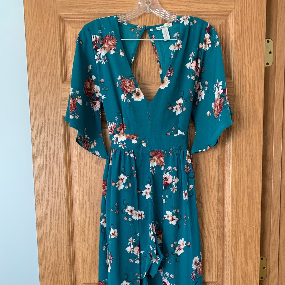 Open back maxi romper